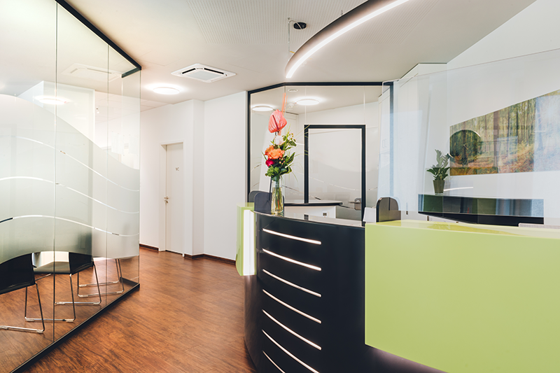 Foto vom Eingangsbereich der Praxis